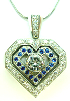 Jane Sapphire Diamond Heart